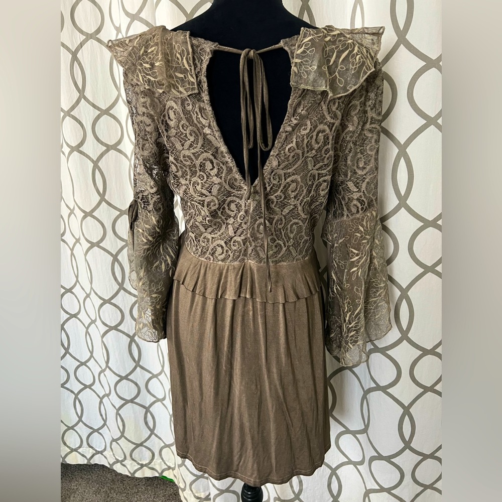 Taupe cocktail dress